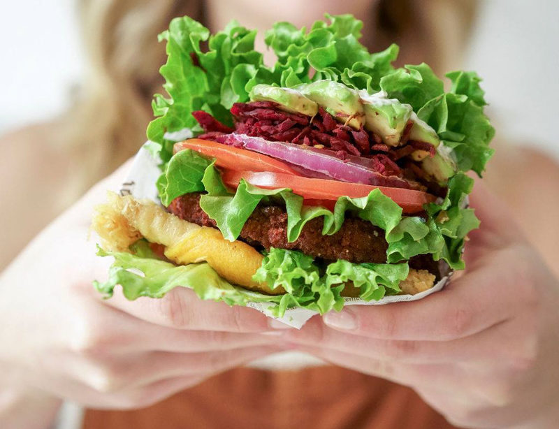 VeganBurg Avocado Beetroot Burger, delivered islandwide in Singapore powered by Oddle.
