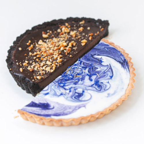 Nutella Pie ($45) and Wild Berry Lavender Pie ($52) are available on Oddle Eats for delivery.