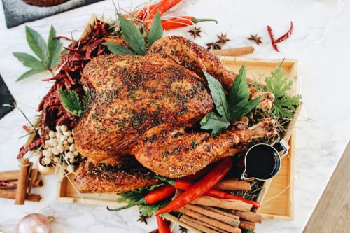 Szechuan Mala Roasted Turkey with Spicy Bean Sauce from Sofitel for your Christmas food delivery. Delivered islandwide in Singapore powered by Oddle.