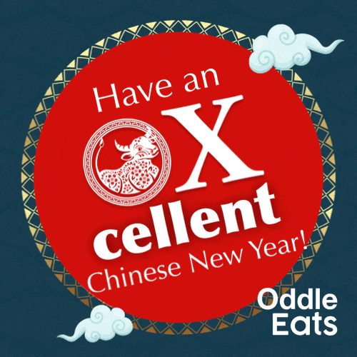 CNY 2021 Year of the Ox greeting - wishing you an OX-cellent Chinese New Year