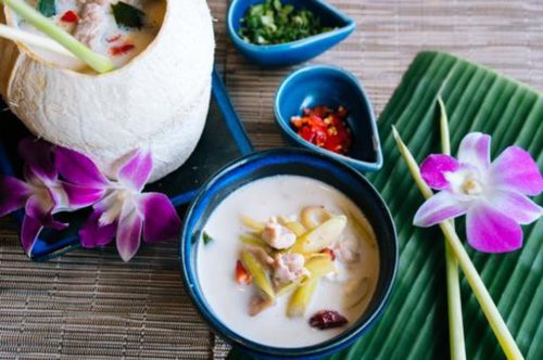 Thai Coconut Chicken Soup delivered islandwide in Singapore, powered by Oddle. 
