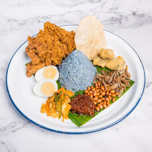 Nasi Lemak with Prawn Paste Chicken delivered islandwide in Singapore, powered by Oddle. 