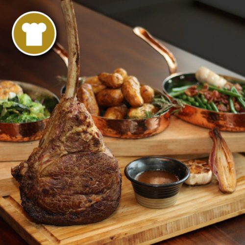 #5 Augustus Tomahawk accompanied with 3 side dishes, delivered islandwide in Singapore powered by Oddle